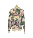 ナイキ エスビー NIKE SB パーカー S ピンク ベージュ 花柄 長袖 カンガルーポケット /JP