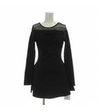 デコルテシアーカットミニワンピース F 黒 長袖 112514061 /JP