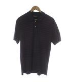 ブルックスブラザーズ BROOKS BROTHERS ポロシャツ L 赤 レッド 紺 ネイビー ボーダー柄 襟付き 半袖 /GG