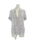 メーカーズシャツ カマクラ MAKER'S SHIRT 鎌倉 シャツ ブラウス 9 白 青 赤 半袖 スキッパー 総柄 /JP