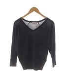 ジョンスメドレー JOHN SMEDLEY ニット セーター S 紺 ネイビー Vネック 長袖 /RR