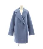 チェスターコート ダブル ミドル丈 ウール 2 水色 1513-96001 /KU