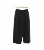 バーニーズニューヨーク BARNEYS NEW YORK パンツ 36 グレー ストライプ柄 ワイド プリーツ /KG