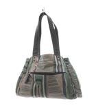 イオコムイオ io comme io トートバッグ ショルダーバッグ ナイロン マルチカラー ピンク 緑 グリーン /AN17