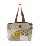 ミナペルホネン mina perhonen ピースバッグ piece bag ショルダーバッグ トートバッグ パッチワーク 絹 シルク 麻 リネン ベージュ 茶 ブラウン 黒 ブラック pi0301 /YT