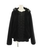 G-テディ G-TEDDY ボアジャケット アウター フード XS 黒 ブラック A04717 /YT