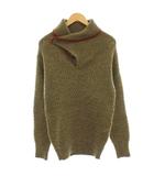 キャピタル kapital ウール ニット セーター 襟付き 長袖 M カーキ /☆G