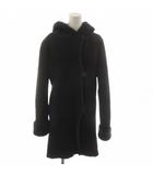 ムートンコート L 黒 ブラック フード付き ファー 19041-02075 /RR