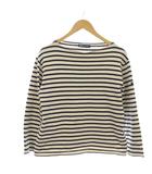 セントジェームス SAINT JAMES トレーナー M 白 ホワイト ボーダー柄 長袖 ボートネック /KG