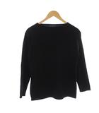 セントジェームス SAINT JAMES トレーナー M 黒 ブラック 無地 ボートネック 長袖 /KG