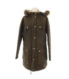 バブアー Barbour モッズコート 38 茶色 ブラウン 長袖 フードファー ボア /LP