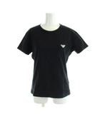 Tシャツ L 黒 ブラック 半袖 ロゴ ラウンドネック /AP