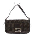 フェンディ FENDI ズッカ マンマバケット ハンドバッグ 茶 /KH ■OH
