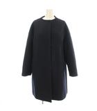 イエナ IENA 21AW ボトルネックトラペーズコート ノーカラー コート 36 ネイビー 紺 21020900552040 /☆G