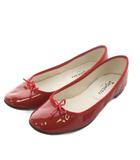 レペット Repetto バレエシューズ リボン エナメル 39 赤 レッド /AN62