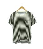 Tシャツ 1 黒 白 ボーダー柄 半袖 ラウンドネック /JP