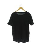 Tシャツ 1 黒 半袖 ラウンドネック パッチポケット /JP