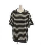 Tシャツ 1 白 ホワイト グレー ボーダー柄 半袖 丸首 /LP