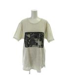 Tシャツ 2 グレー プリント ラウンドネック 半袖 /AP