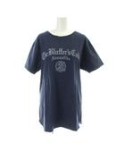 Tシャツ 半袖 ラウンドネック 2 ロゴ 紺 ネイビー /AP
