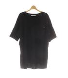 Tシャツ 3 黒 ブラック 半袖 メッシュ切替 クルーネック /AU