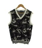 パーリーゲイツ PEARLY GATES 18SS ベスト ニット 5 グレー カモフラ柄 迷彩柄 ノースリーブ /GG
