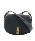 ポロ ラルフローレン POLO RALPH LAUREN ミニ サドル ショルダーバッグ レザー 紺 ネイビー /AN3