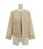 バスケットストレッチクルージャケット ノーカラー ジャケット 36 ベージュ 10212110100 /☆G