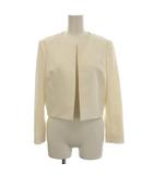 24SS TAILOR CREPE CL TAILOR JKT ノーカラージャケット 0 白 ホワイト 01-4104103 /☆G