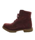 ティンバーランド Timberland ショートブーツ レースアップ スエード 24.0cm ボルドー A1R2T /AN48