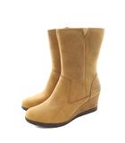アグ オーストラリア UGG australia ショートブーツ ムートンブーツ ウェッジソール スエード ロゴ US6.5 23.5cm ベージュ 1012528 /KU