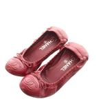 シャネル CHANEL ココマーク バレエシューズ リボン レザー 37 赤 レッド /AN17
