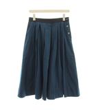 マーガレットハウエル MARGARET HOWELL 24AW スカート ロング フレアスカート 2 青 ブルー 578-51320004 /☆G