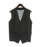 アンダーカバー UNDERCOVER LANGUID復刻 16SS ジレベスト 2 グレー 黒 ノースリーブ 切替デザイン UCQ4001 /GG