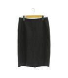 マックスマーラ MAX MARA ウールスカート 42 ひざ丈 グレー タイト /JP