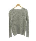 ポロ ラルフローレン POLO RALPH LAUREN ニット セーター ケーブル編み 長袖 スモールポニー S グレー /HN