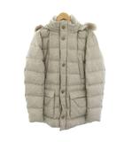 ヘルノ HERNO PIACENZA ダウンジャケット 絹 シルク カシミヤ混 コヨーテファー ジップアップ 46 グレー PI0238U 38087 /HN