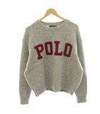 ポロ ラルフローレン POLO RALPH LAUREN ニット セーター 長袖 ロゴ ウール混 カシミヤ混 M グレー /HN