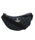 ヴィヴィアンウエストウッド Vivienne Westwood RIPPED DENIM CLARA ショルダーバッグ デニム オーブ 紺 ネイビー リップド加工 三日月型 /YM