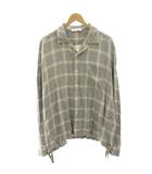 ヴィクティム VICTIM ビッグレーヨンチェックシャツ BIG RAYON CHECK SHIRTS カジュアルシャツ 長袖 グレー VTM-21-S-026 /HN