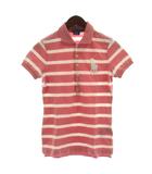 ラルフローレン RALPH LAUREN ポロシャツ XS ピンク 白 ボーダー柄 半袖 襟付き /GG