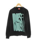ディーゼル DIESEL スウェット トレーナー プリント 長袖 M 黒 ブラック /☆G