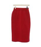 TEXBRID TIGHT SKIRT ロゴ刺繍ジャージースカート タイトスカート ロング 1 赤 232-12371-012 /BM