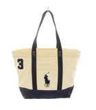 ポロ ラルフローレン POLO RALPH LAUREN ビッグポニーキャンバストートバッグ ONE SIZE 紺 ネイビー 白 ホワイト /YT ●D
