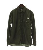 ザノースフェイス THE NORTH FACE L/S NUPTSE SHIRT シャツ カットソー M カーキ 長袖 ロゴ NR11961 /GG