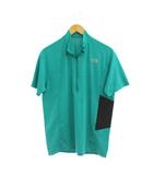 ザノースフェイス THE NORTH FACE ショートスリーブフラッシュドライ3Dジップアップ Tシャツ L 青緑 半袖 ハーフジップ NT12006 /JP