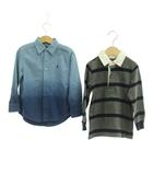ポロ ラルフローレン POLO RALPH LAUREN 2点セット 子ども服(男の子用) 4 青系 グレー ストライプ柄 長袖 ロゴ刺繍 /JP