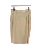 マックスマーラ MAX MARA タイトスカート タックスカート ひざ丈 ウール 40 アイボリー /BM