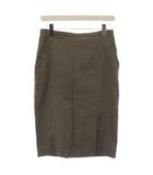 マックスマーラ MAX MARA タイトスカート ひざ丈 リネン シルク 40 グレー /BM