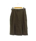 マックスマーラ MAX MARA スカート 40 裾フレア 茶 ひざ丈 /JP